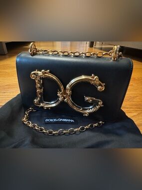 Dolce & Gabbana DG girls barocco Crossbody Bag with Gold
